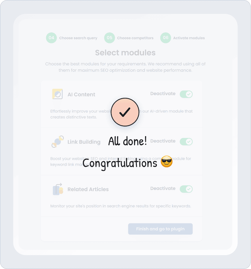 All done! Congratulations